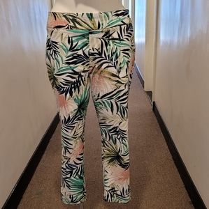 Roz&ALI leaf print pant